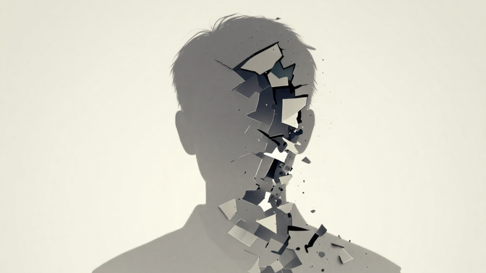 Abstract Human Silhouette Representing Cognitive Impairment