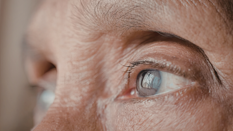 Close-Up Of Aging Eye Needing Wellness Support