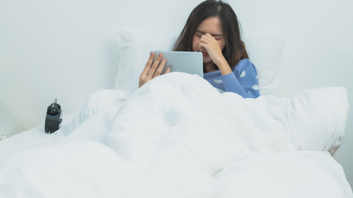 Woman Experiencing Screen-Related Eye Strain