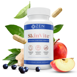 SkinVite® Acne, Eczema, Psoriasis, & Rosacea Treatment for Face - Clear Skin Probiotics & Hormonal Acne Supplements