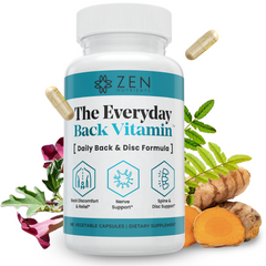 The Everyday Back Vitamin™ | Fórmula 20 en 1 con Cúrcuma 39 veces más potente con patente Curcugen®. | 60 unidades
