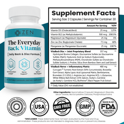 The Everyday Back Vitamin™ | 20-in-1 Formula with patented Curcugen® 39x more Turmeric. | 60 count