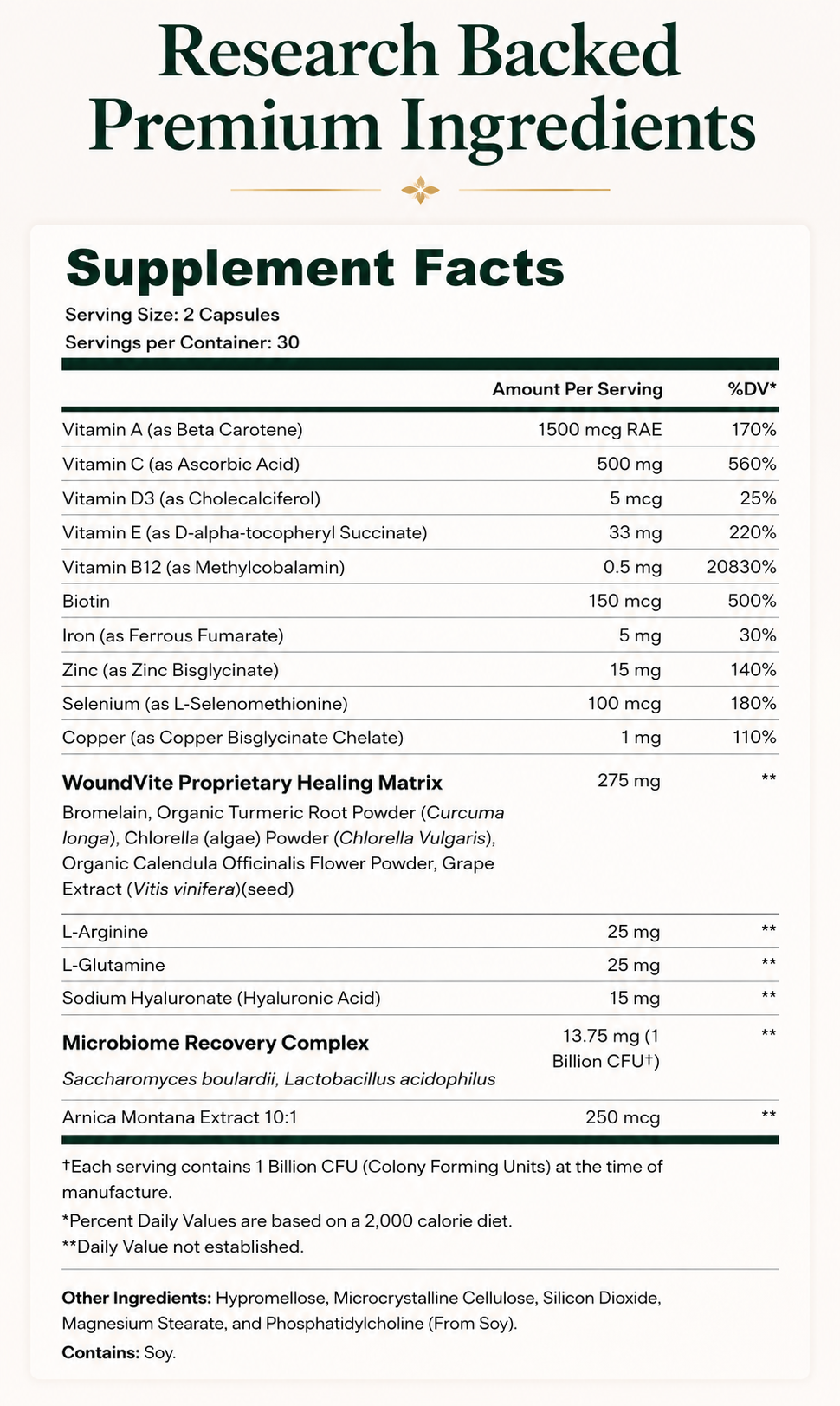 WoundVite® Supplement Facts